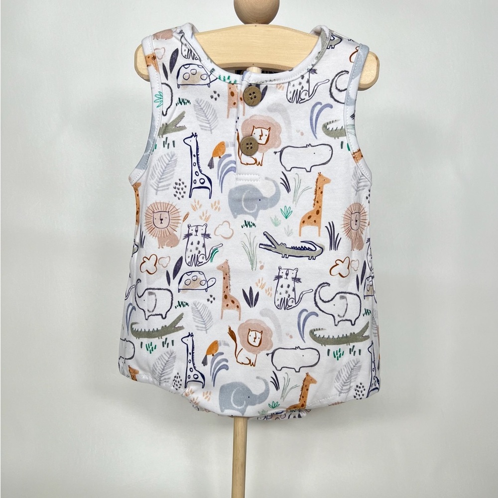 NWOT Baby Safari Animal Print One-Piece Bodysuit Bubble